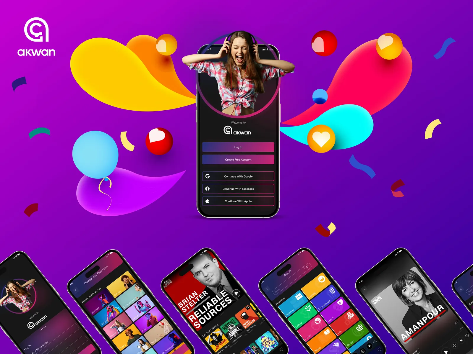 Akwan, live site on a device mockup