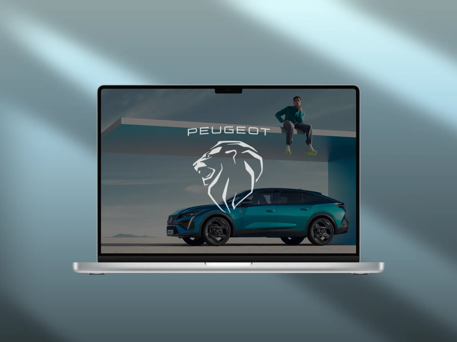 Peugeot, live site on a device mockup (view 2)